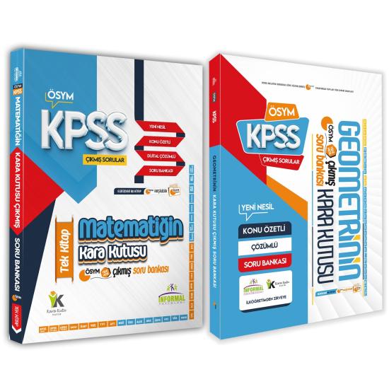 KPSS Matematik Tek Kitap ve Geometrinin Kara Kutusu Konu Özetli Dijital Çözümlü Çıkmış Soru Bankası seti