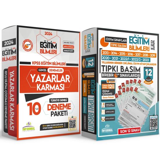 2024 KPSS EĞİTİM Bilimleri Yazarlar Karması ve TIPKI BASIM Türkiye Geneli D. Çözümlü Deneme Paketi