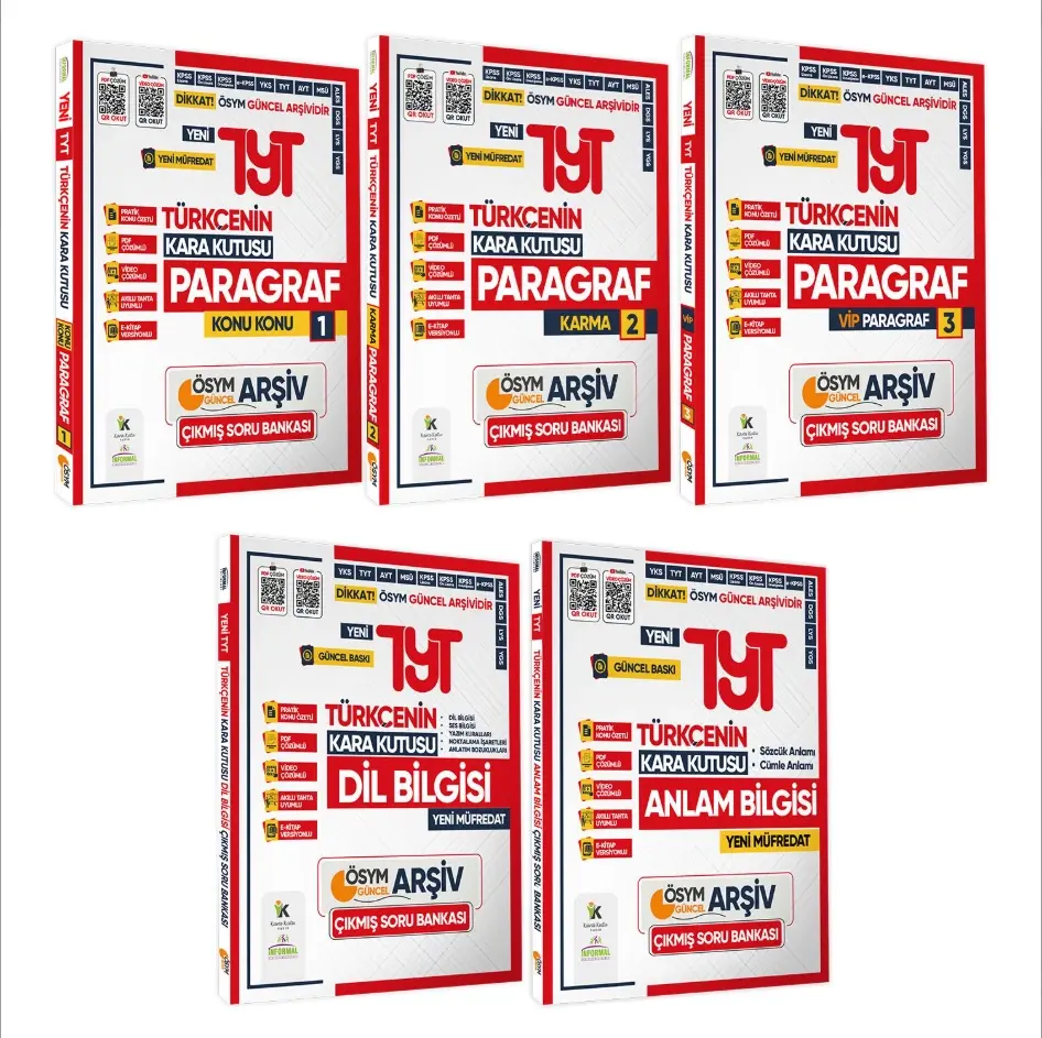 2025 TYT Türkçe Kara Kutu — 5’li Altın Set | ÖSYM Çıkmış Sorular, Video & PDF Çözümlü