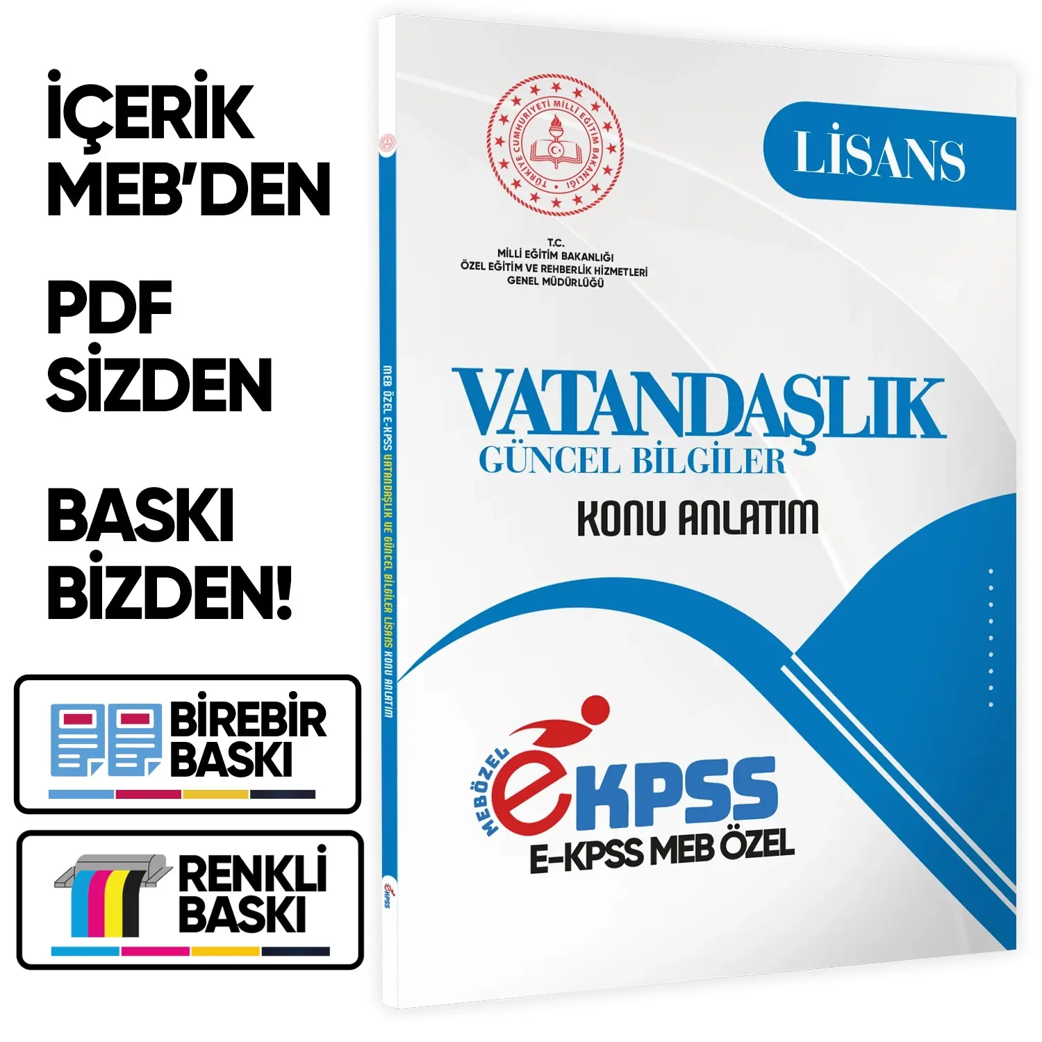 2026 MEB Özel EKPSS Lisans VATANDAŞLIK-ANAYASA Konu Anlatımı Kitabı (A4 Büyük Boyutlu)BASKI ÜCRETİ