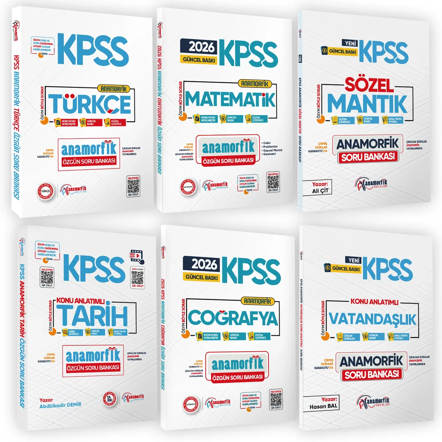 2026 KPSS Lisans-Önlisans-Ortaöğretim Yeni Müfredat Soru Bankası Seti Dijital Çözümlü Güncel Baskı
