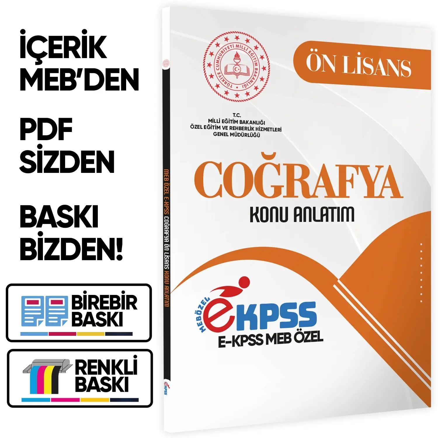 2026 MEB Özel EKPSS Önlisans-Ortaöğretim COĞRAFYA Konu Anlatımı Kitabı(A4 Büyük Boyut)BASKI ÜCRETİ