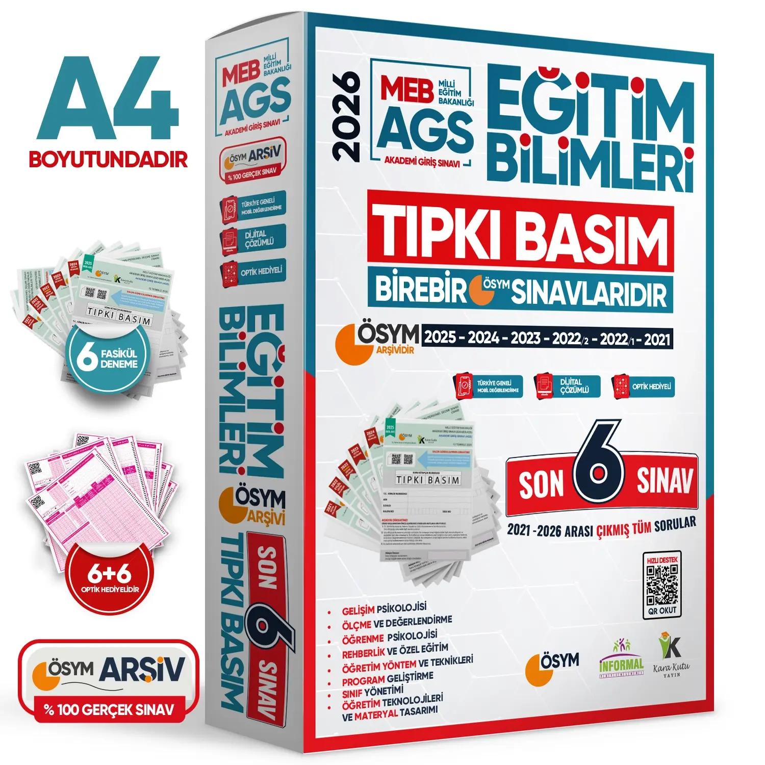 2026 MEB-AGS EĞİTİM BİLİMLERİ ÖSYM Tıpkı Basım Çıkmış Soru 6lı Deneme Paketi Video Çözümlü Türkiye G.