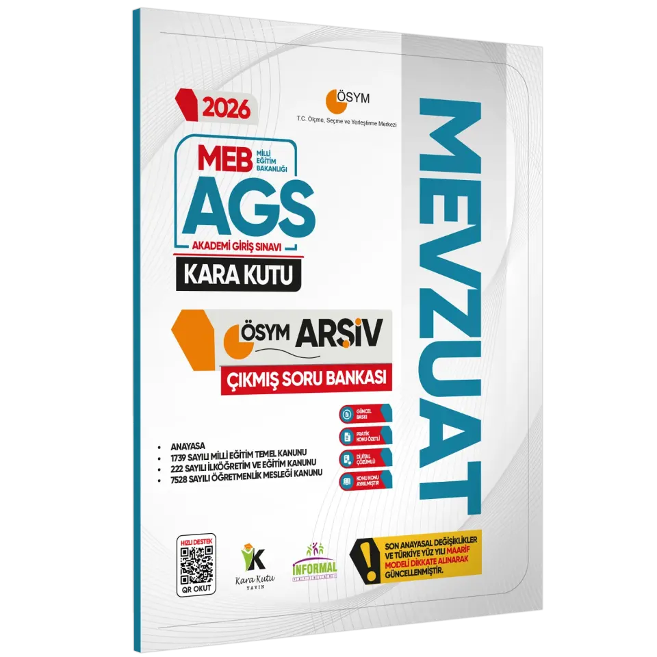 2026 MEB-AGS Kara Kutu ÖSYM Çıkmış Soru Bankası FULL ALTIN PAKET SETİ Konu Özetli Dijital Çözümlü