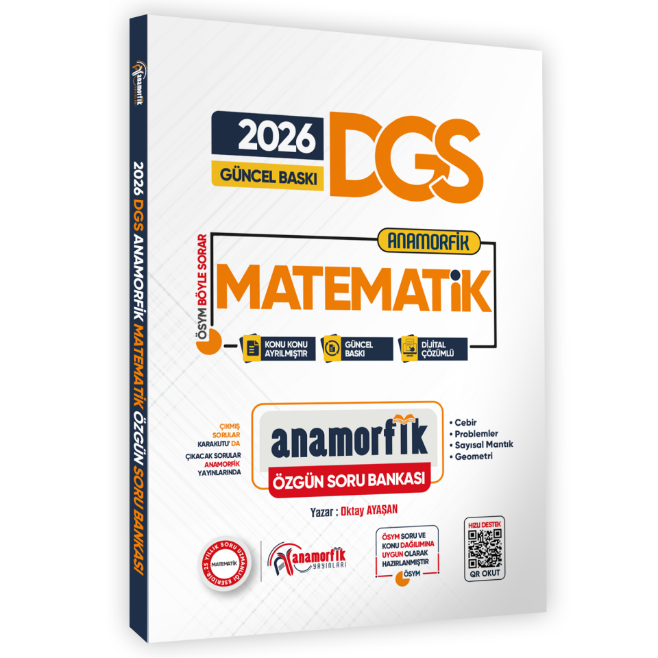 2026 DGS Yeni Sistem Anamorfik Matematik Özgün Soru Bankası Konu Konu Dijital Çözümlü