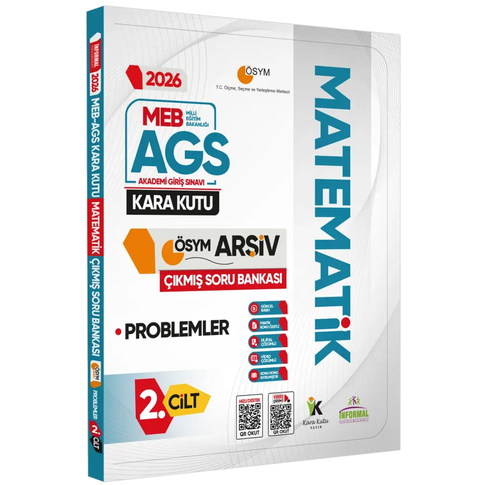 2026 MEB-AGS Matematik-Mantık Kara Kutu ÖSYM 3lü Çıkmış Soru Bankası SET Konu Özetli Dijital Çözümlü