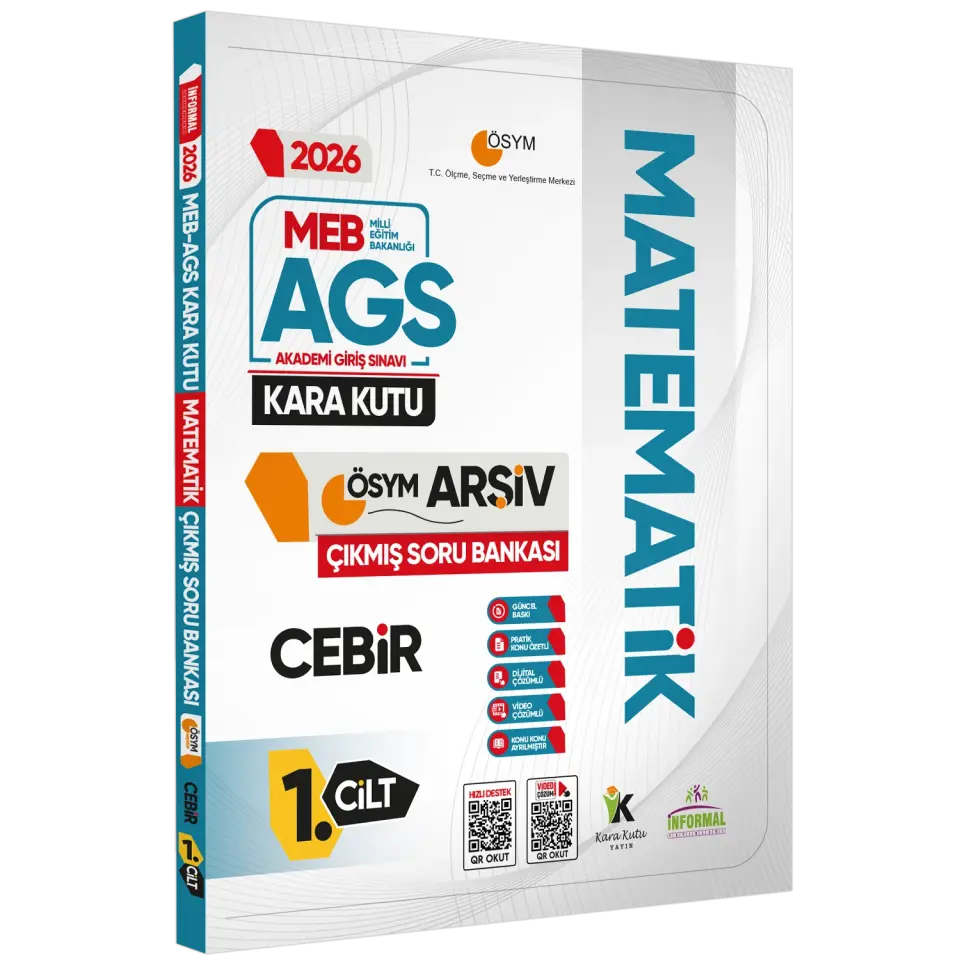 2026 MEB-AGS Matematik-Mantık Kara Kutu ÖSYM 3lü Çıkmış Soru Bankası SET Konu Özetli Dijital Çözümlü