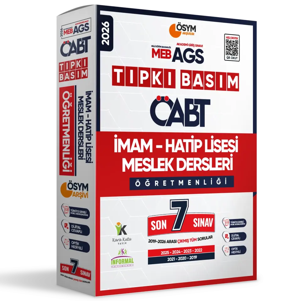 2026 MEB-AGS ÖABT İmam Hatip Meslek Dersleri Öğretmenliği ÖSYM Tıpkı Basım 7li Deneme Paketi Cevaplı