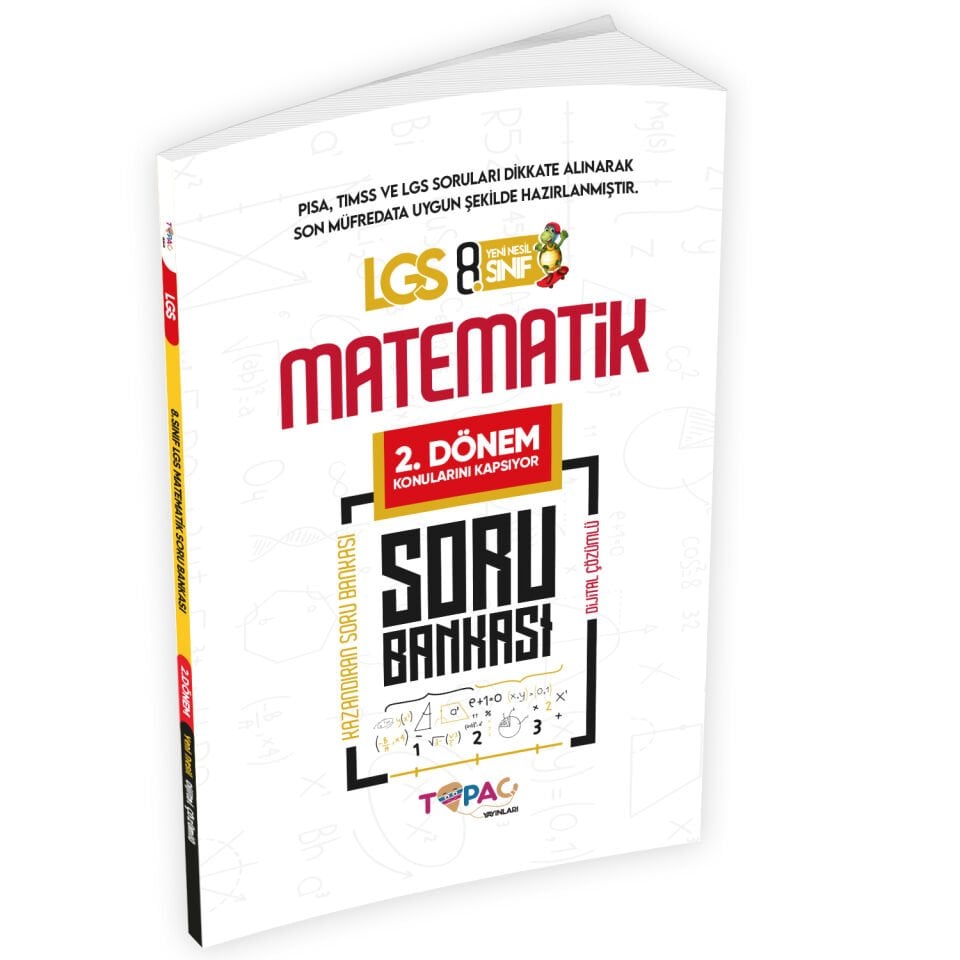 Topaç Yayınları 2026 8.Sınıf LGS Matematik 2.DÖNEM Dijital Çözümlü Soru Bankası