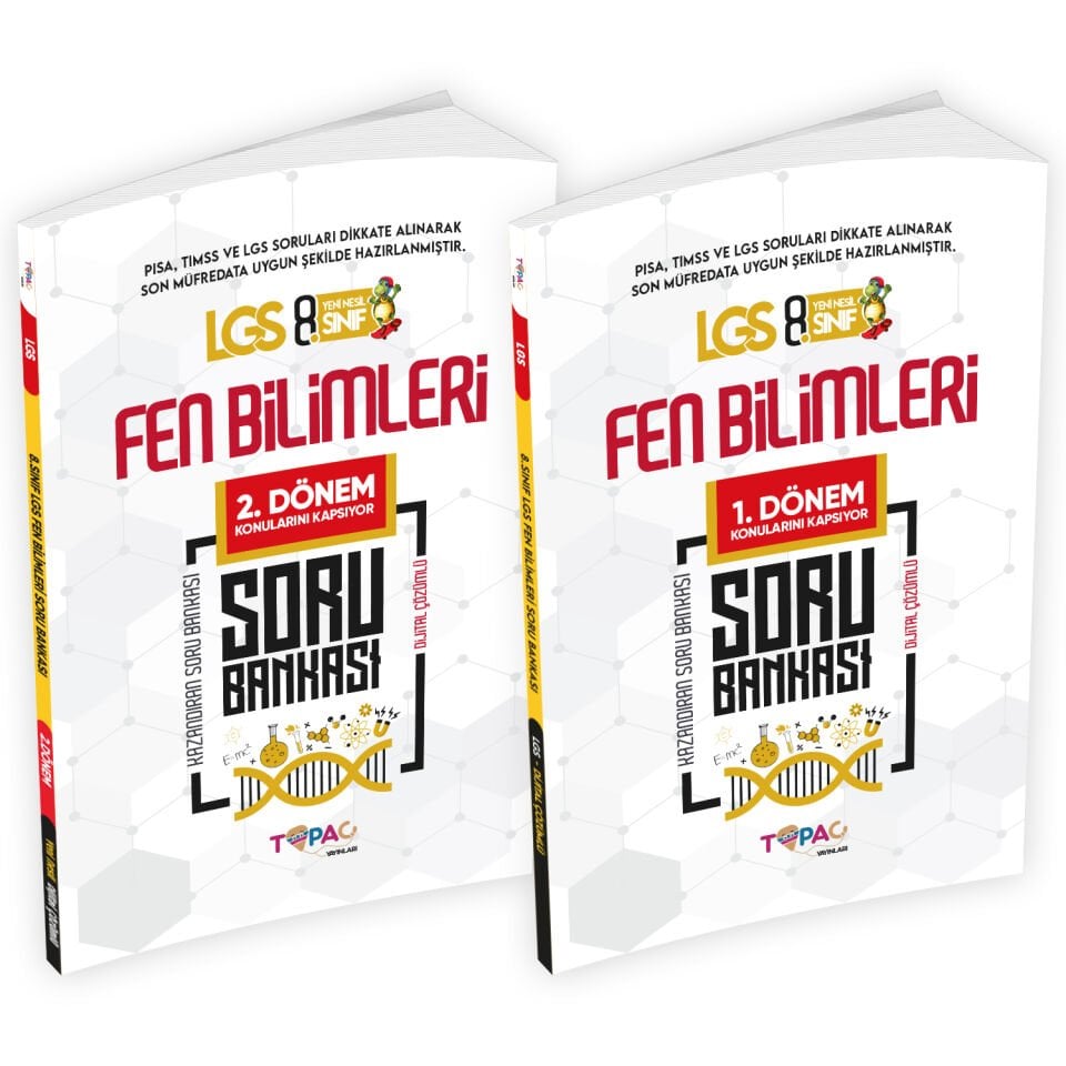 2026 8.Sınıf LGS FEN BİLİMLERİ 2li Set Dijital Çözümlü Soru Bankası Topaç Yayınları