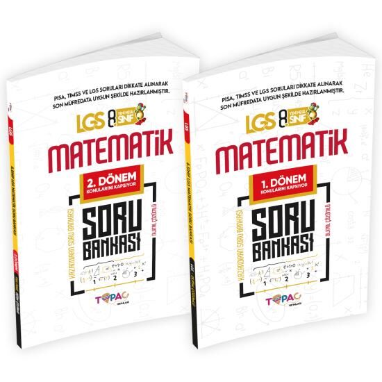 2026 8.Sınıf LGS MATEMATİK 2li Set Dijital Çözümlü Soru Bankası Topaç Yayınları