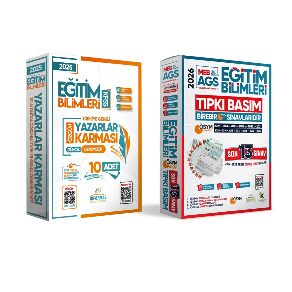 2026 MEB-AGS Tıpkı Basım & Eğitim Bilimleri Yazarlar Karması Türkiye Geneli D. Çözümlü Deneme Paketi