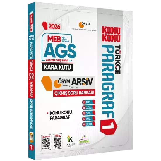 2026 MEB-AGS Türkçe Kara Kutusu Paragraf 3lü ALTIN SET ÖSYM Çıkmış Soru Bankası Konu Özetli Çözümlü
