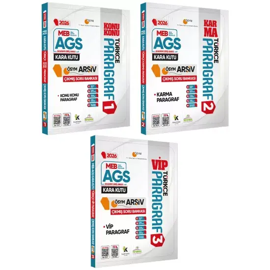 2026 MEB-AGS Türkçe Kara Kutusu Paragraf 3lü ALTIN SET ÖSYM Çıkmış Soru Bankası Konu Özetli Çözümlü