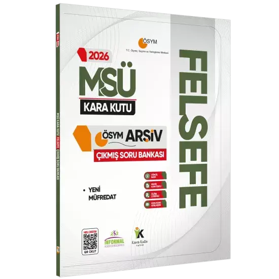 2026 MSÜ FELSEFENİN Kara Kutusu ÖSYM Çıkmış Soru Havuzu Bankası Dijital Çözümlü
