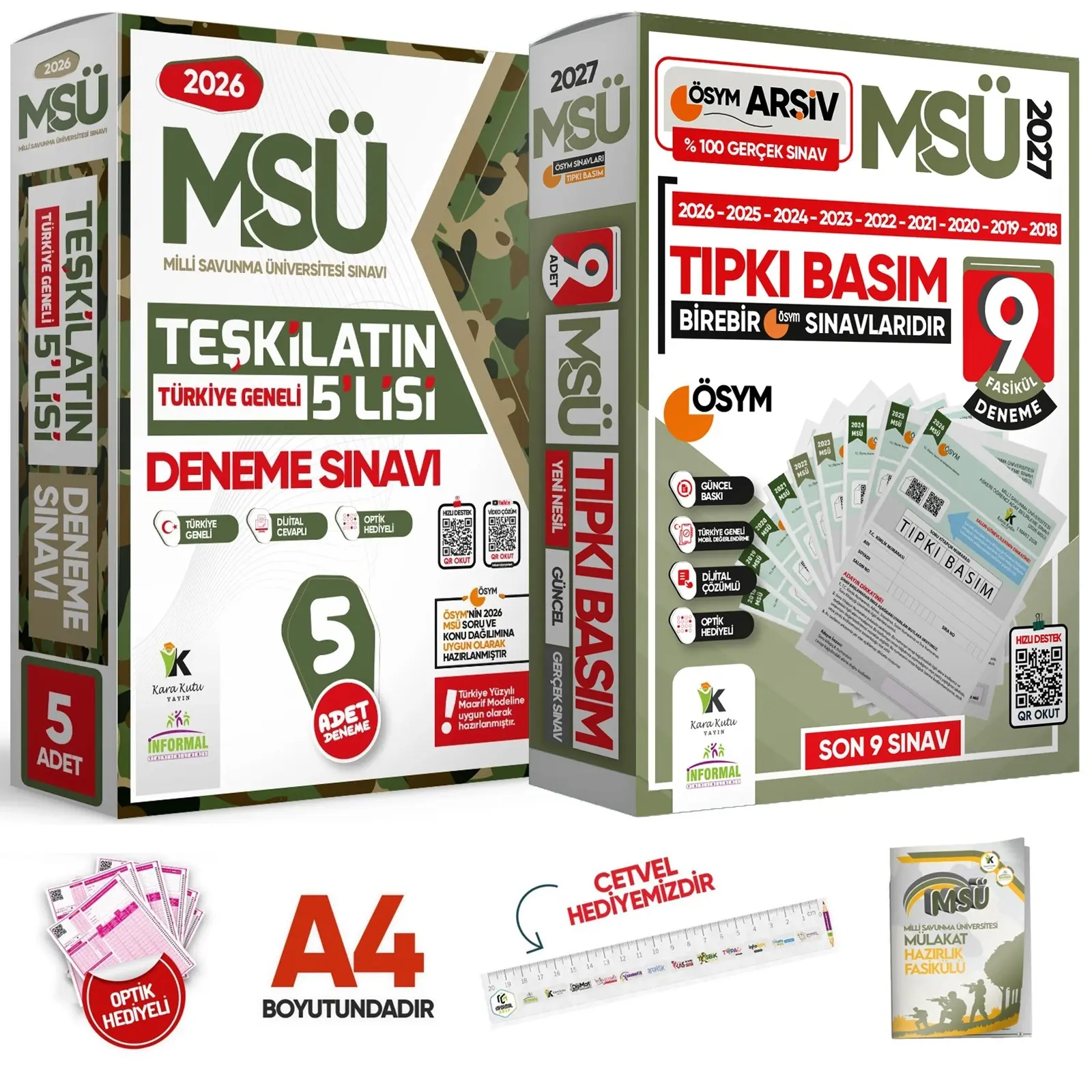 2026 MSÜ ÖSYM Çıkmış Soru 9lu Tıpkı Basım ve Teşkilatın 5lisi Özgün Deneme 2li Set Türkiye Geneli