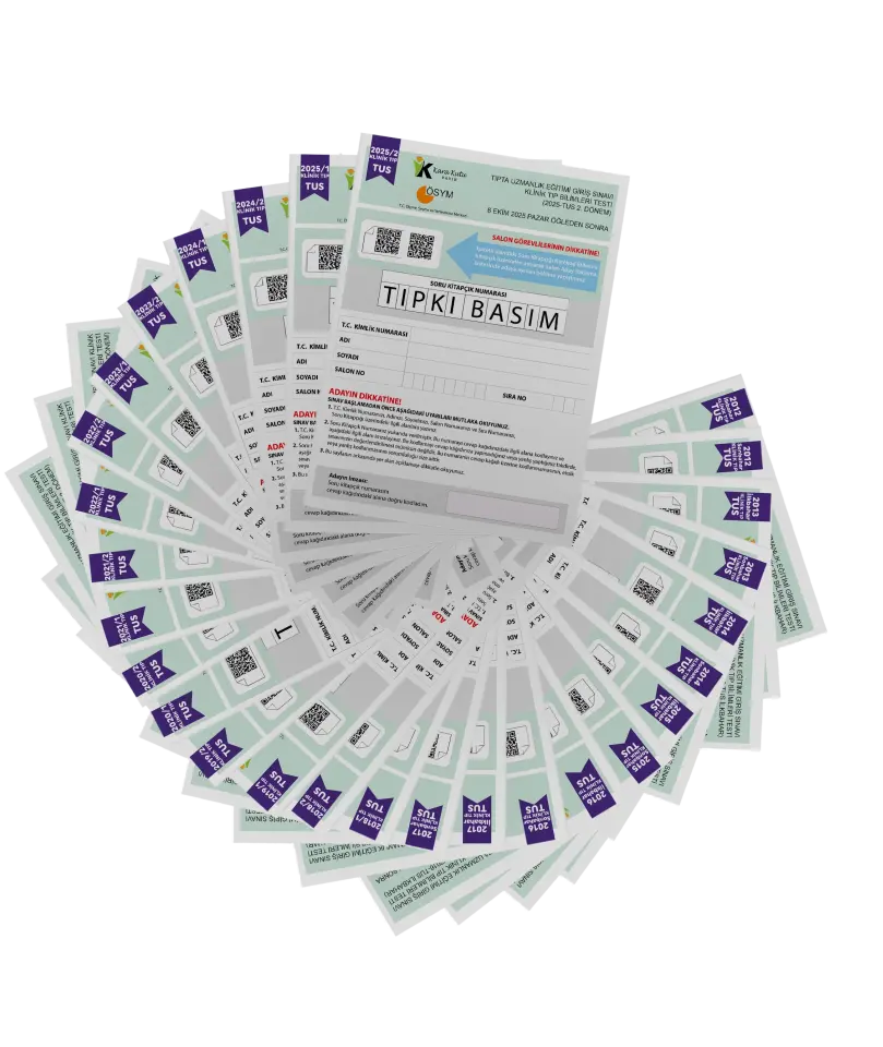 2026 TUS Klinik Tıp Bilimleri ÖSYM Çıkmış Soru Tıpkı Basım Son 14 Yıl 28li Deneme Kitapçığı