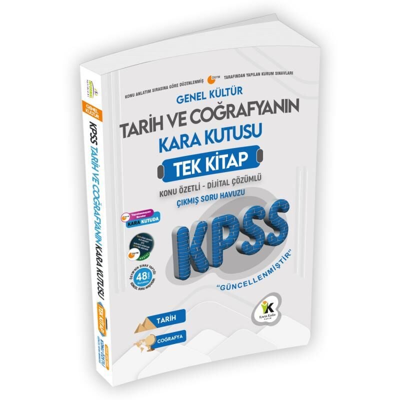 KPSS Tarih Coğrafya Vatandaşlık Kara Kutu Konu Özetli Dijital Çözümlü Soru Bankası