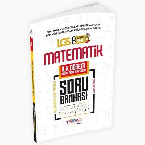 Topaç Yayınları 2026 8.Sınıf LGS Matematik 1.DÖNEM Dijital Çözümlü Soru Bankası