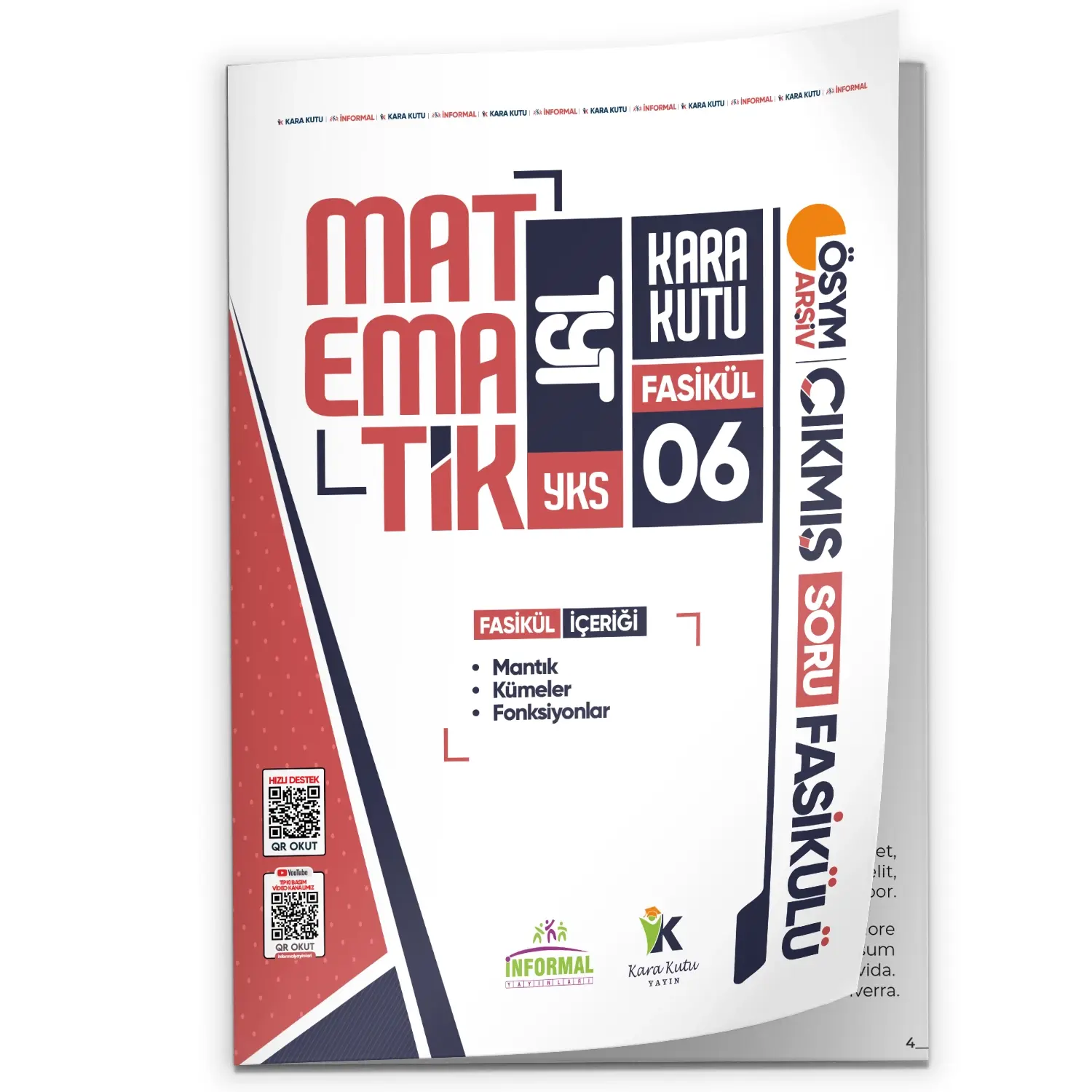 2026 TYT Matematik Kara Kutu 6.Fasikül ÖSYM Çıkmış Soru MANTIK-KÜMELER-FONKSİYONLAR Modüler Set