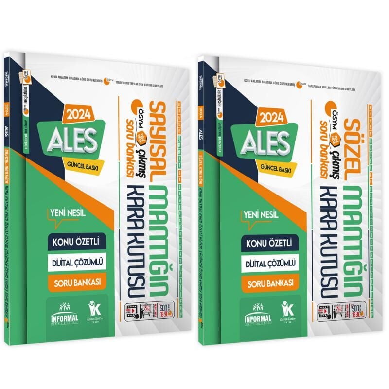 ALES Sayısal ve Sözel Mantık Kara Kutu Konu Özetli Dijital Çözümlü ÖSYM Çıkmış Soru Bankası