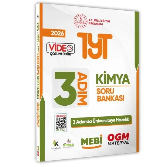 2026 TYT MEBİ-OGM 3 ADIM Soru Bankası RENKLİ A4 Boyut