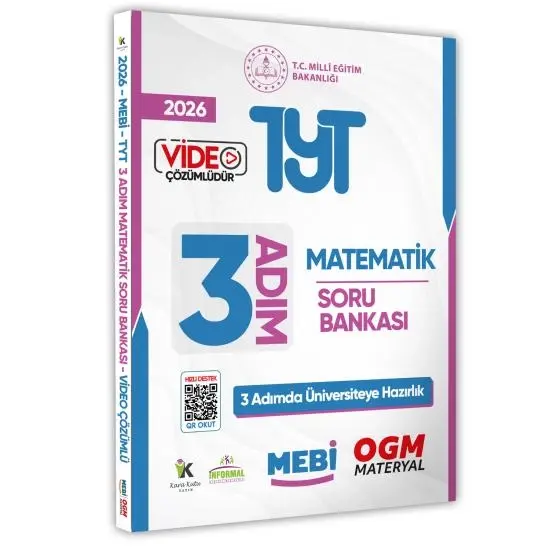 2026 TYT MEBİ-OGM 3 ADIM Soru Bankası RENKLİ A4 Boyut