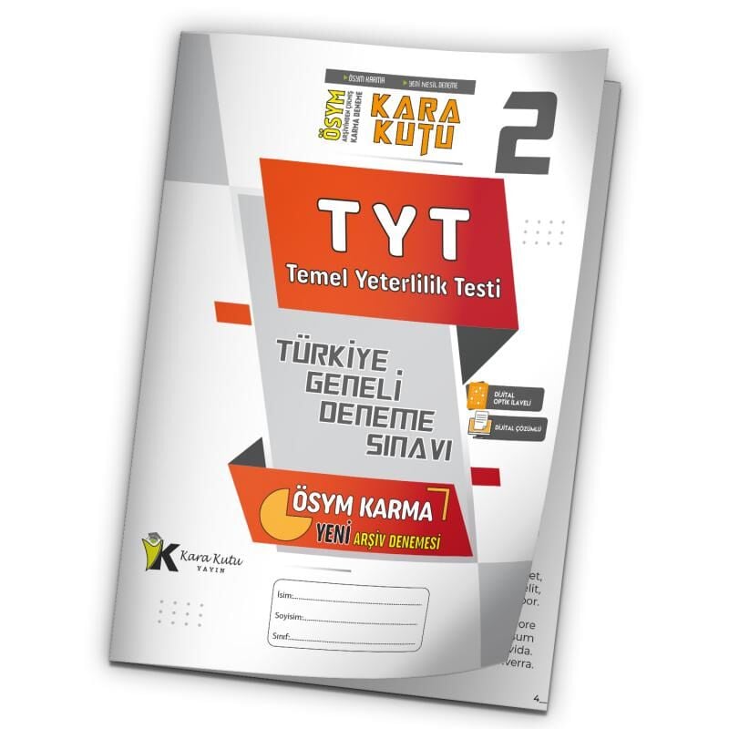 2026 TYT ÖSYM Arşivi Karma Kara Kutu Çıkmış Soru Türkiye Geneli D. Çözümlü Deneme 10/2.Kitapçık
