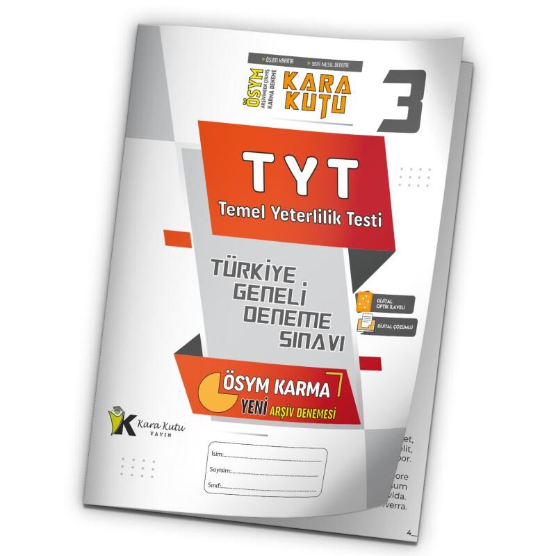 2026 TYT ÖSYM Arşivi Karma Kara Kutu Çıkmış Soru Türkiye Geneli D. Çözümlü Deneme 10/3.Kitapçık