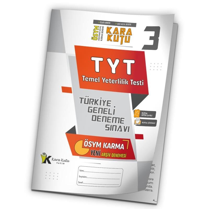 2026 TYT ÖSYM Arşivi Karma Kara Kutu Çıkmış Soru Türkiye Geneli D. Çözümlü Deneme 10/3.Kitapçık