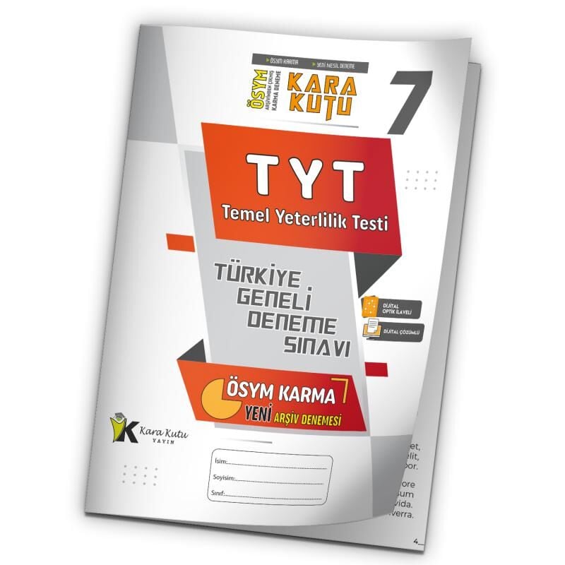 2026 TYT ÖSYM Arşivi Karma Kara Kutu Çıkmış Soru Türkiye Geneli D. Çözümlü Deneme 10/7.Kitapçık