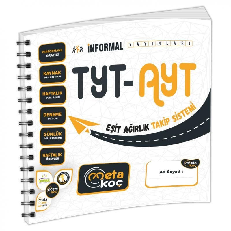 2026 TYT-AYT İnformal Yayınları Meta Koç Eşit Ağırlık Öğrenci Takip Sistemi (Spiral Sırtlı)