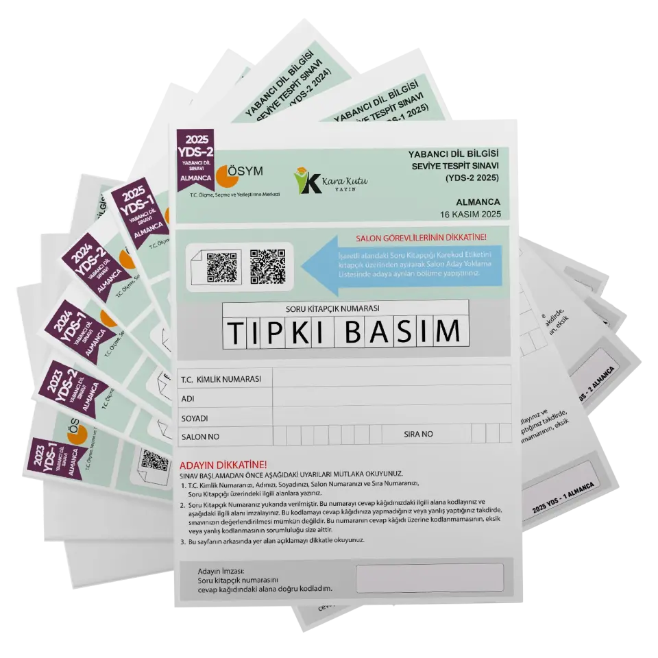 2026 YDS Almanca ÖSYM Tıpkı Basım Çıkmış Soru Deneme Paketi 6lı Fasikül SETİ