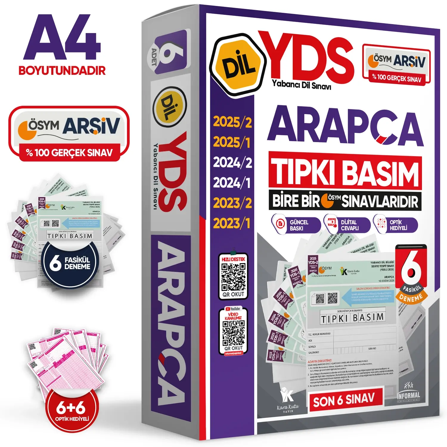 2026 YDS Arapça ÖSYM Tıpkı Basım Çıkmış Soru Deneme Paketi 6lı Fasikül SETİ
