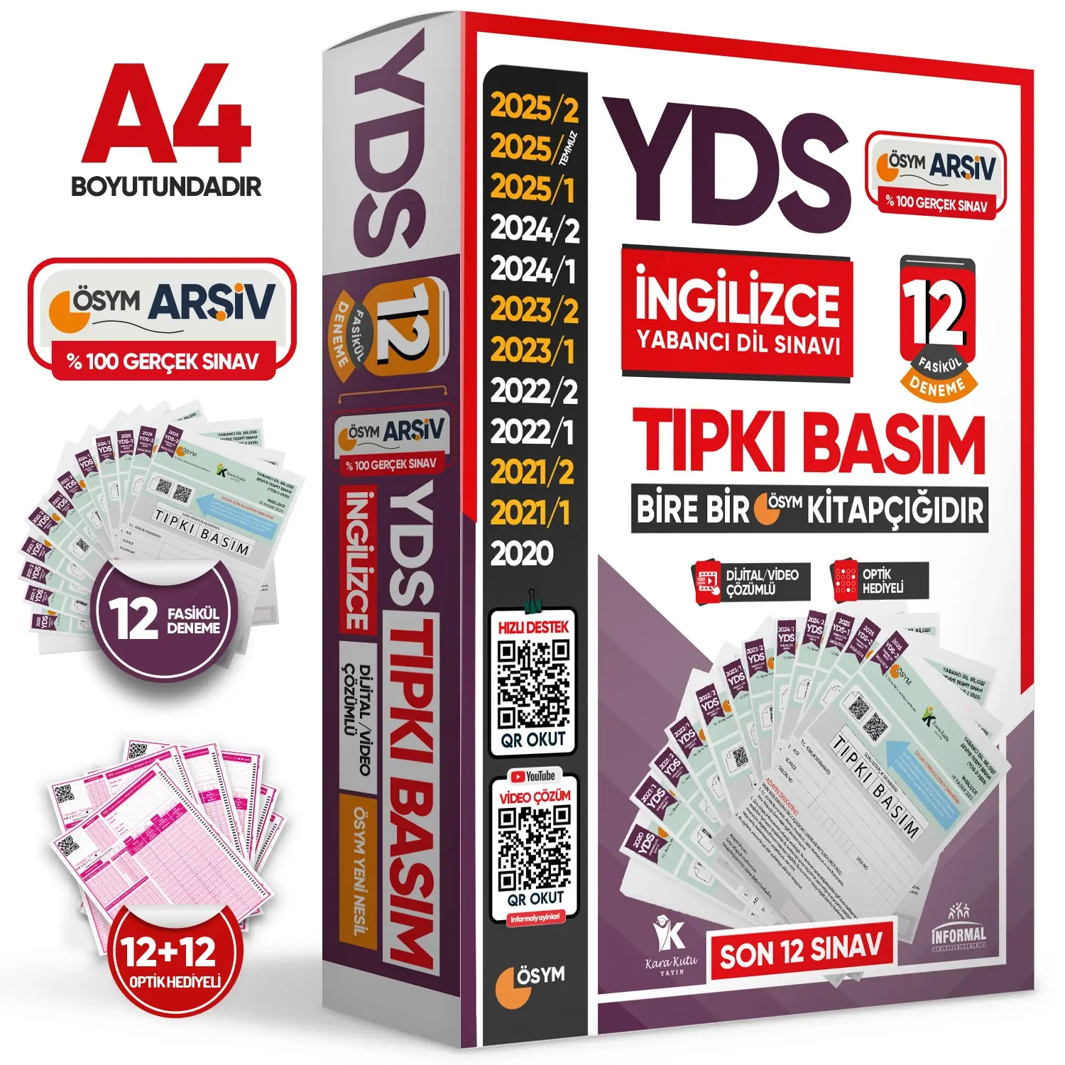 2026 YDS İngilizce ÖSYM Tıpkı Basım Çıkmış Soru 12li Deneme Paketi Video/PDF Çözümlü Türkiye Geneli