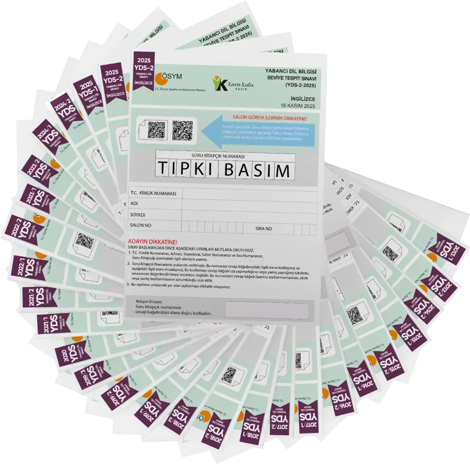 2026 YDS İngilizce ÖSYM Tıpkı Basım Çıkmış Soru Deneme Paketi 28li Dijital Çözümlü Fasikül SETİ
