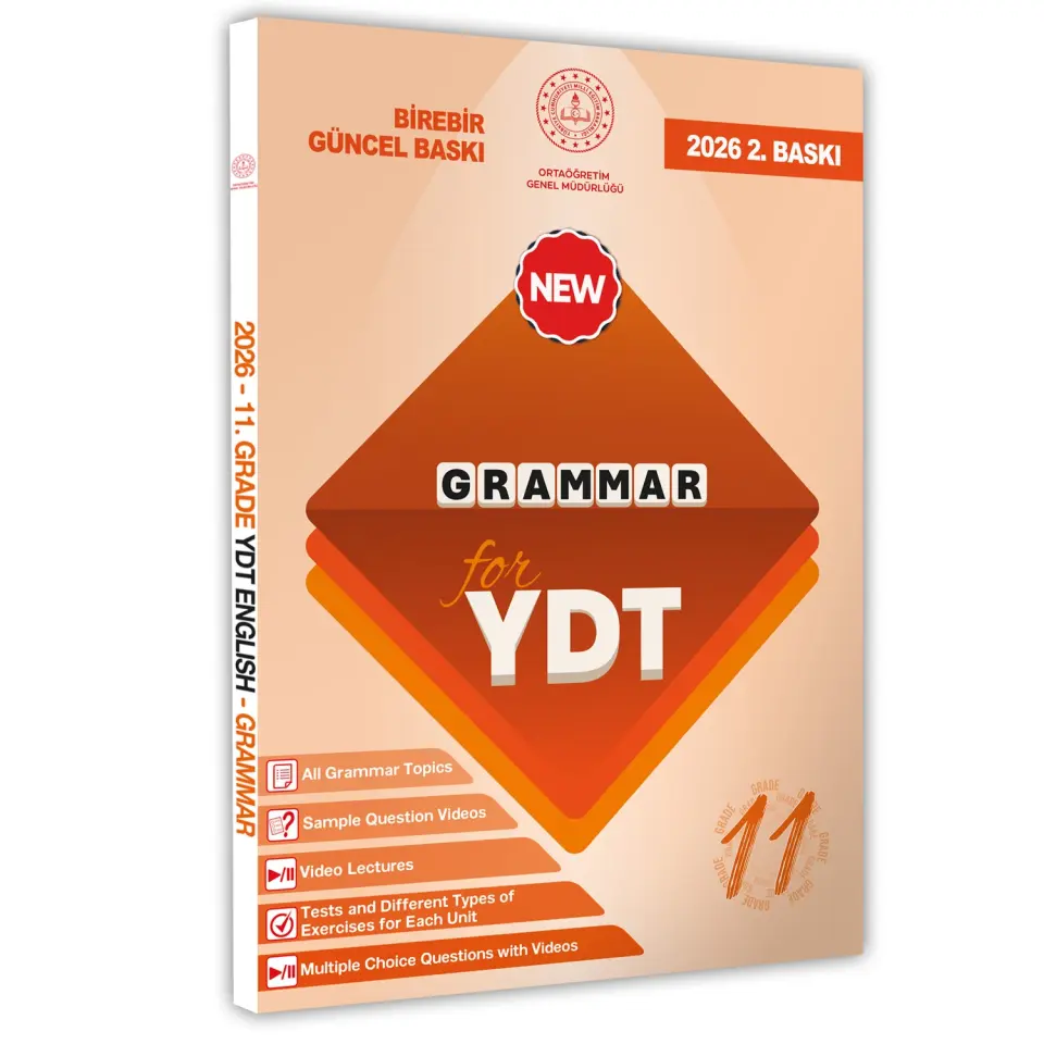 2026 YDT MEBİ İngilizce 11.Sınıf Grammar (Dilin Yapısı) Konu Anlatımı Kitabı BASKI ÜCRETİ