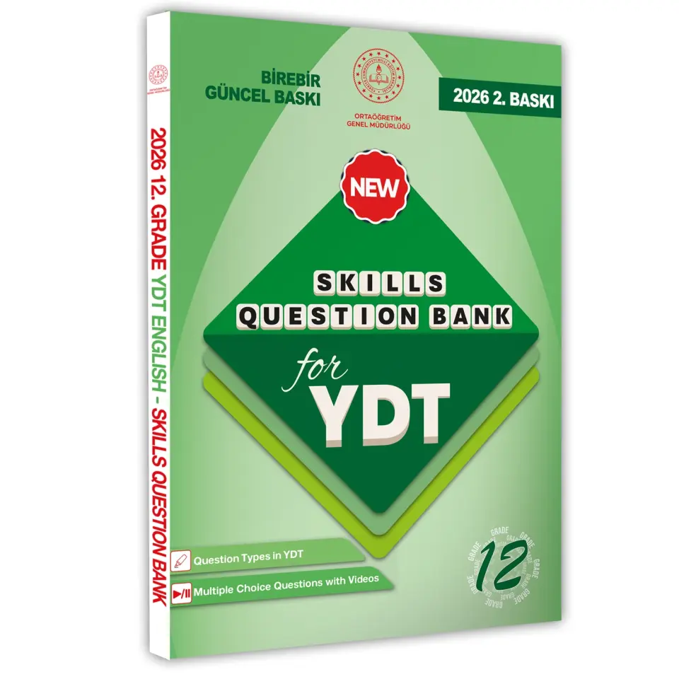 2026 YDT MEBİ İngilizce 12.Sınıf Skills Question Bank (Beceri Temelli Soru Bankası) BASKI ÜCRETİ