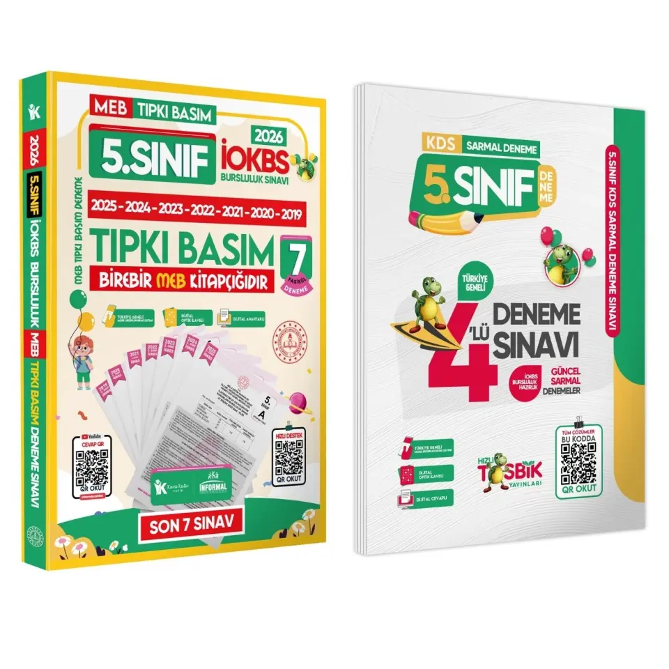 2027 5.Sınıf YENİ SİSTEM İOKBS BURSLULUK Tıpkı Basım ve Sarmal Deneme Seti Türkiye Geneli D. Çözümlü