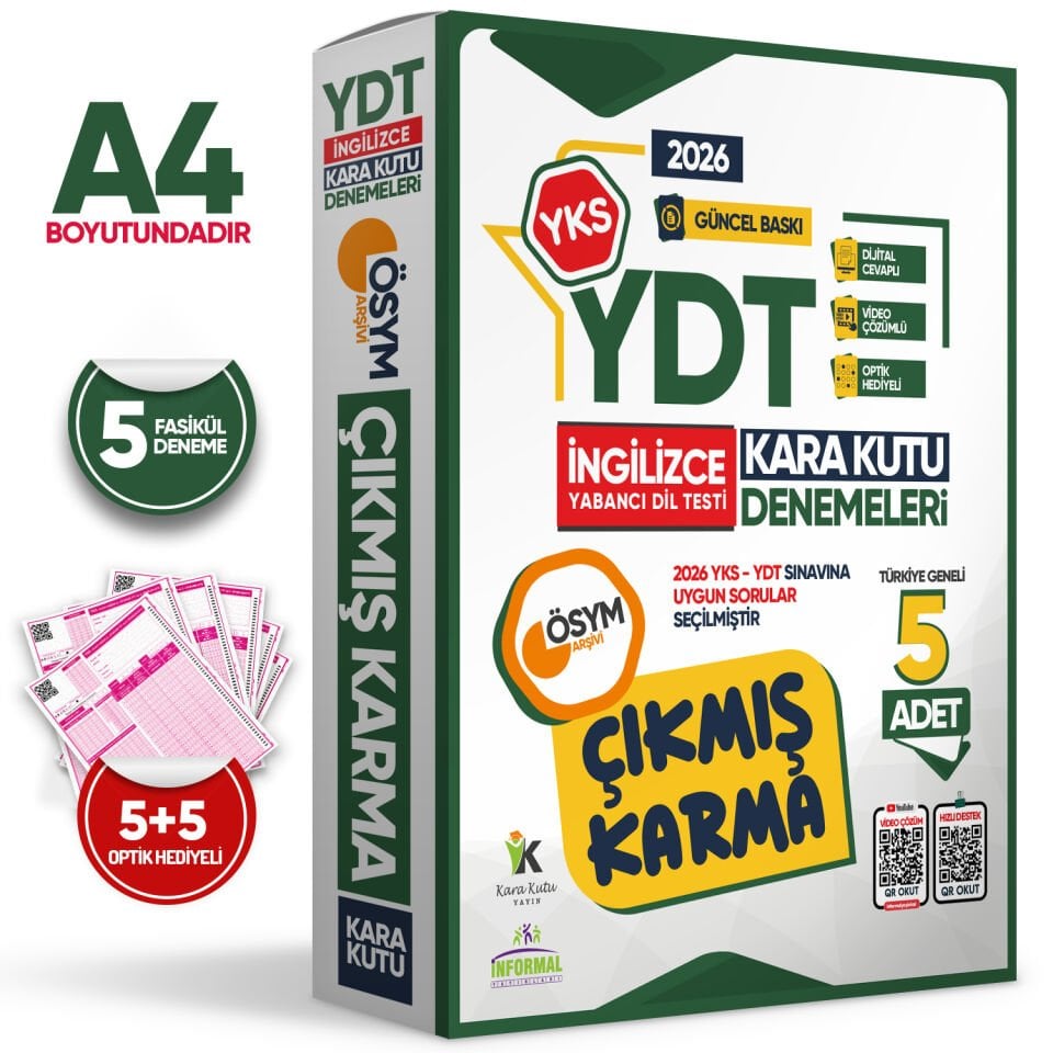 2026 YKS YDT İNGİLİZCE ÖSYM Çıkmış Karma Kara Kutu Deneme Paketi 5li Türkiye Geneli Video Çözümlü