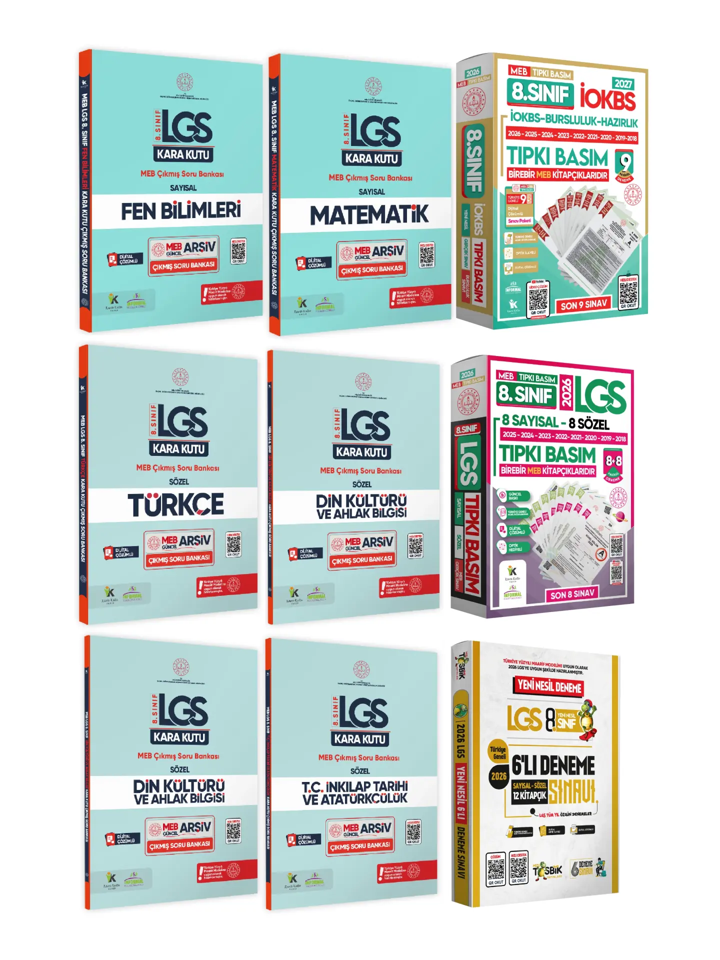 2026 8.Sınıf LGS-İOKBS Bursluluk ALTIN PAKET Soru Bankası ve Deneme Seti