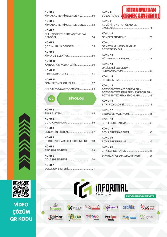 2026 YKS-AYT Fen Bilimleri (Fizik-Kimya-Biyoloji) ÖSYM Çıkmış Soru Konu Konu Son 8 Yıl Video Çözümlü