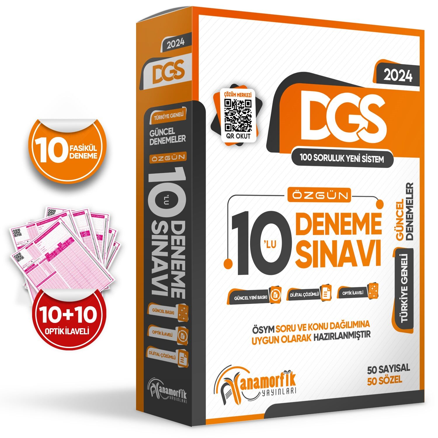 2024 DGS 10lu Paket Deneme Sınavı Özgün Yeni Nesil Türkiye Geneli Kurumsal Çözümlü Anamorfik Yayın