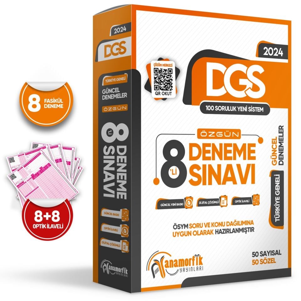 2024 DGS 10lu ve 8li 2 Paket Deneme Sınavı Özgün Yeni Nesil Türkiye Geneli Kurumsal Çözümlü