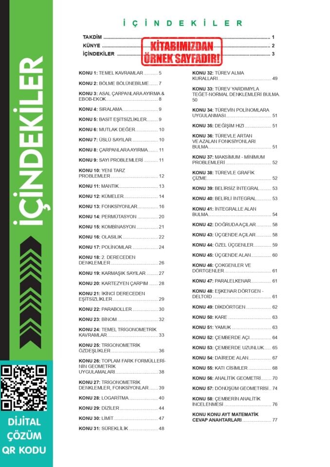 2026 YKS-AYT Matematik-Geometri ÖSYM Çıkmış Soru Bankası Konu Konu Son 8 Yıl Video Çözümlü