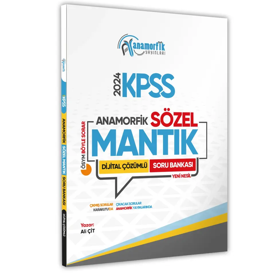 2024 KPSS Anamorfik Sözel Mantık Soru Bankası Yeni Müfredat Dijital Çözümlü