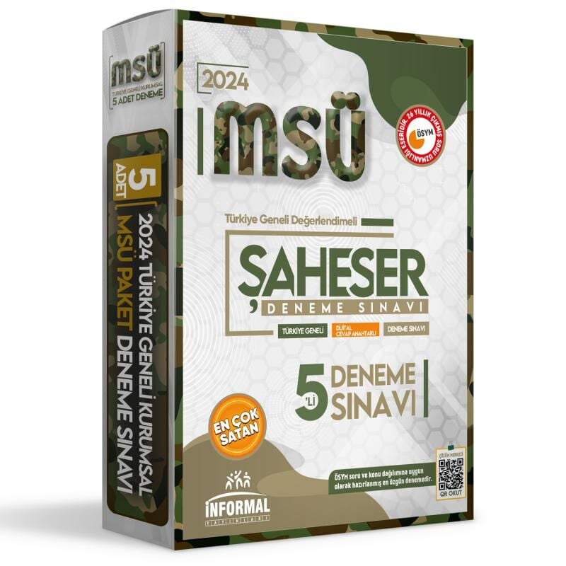 2024 MSÜ Türkiye Geneli Kurumsal Şaheser 5’li Paket Deneme