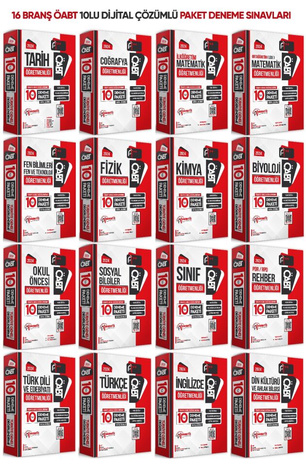 2024 ÖABT Biyoloji Öğretmenliği 10lu Paket Deneme D.Çözümlü TG Anamorfik Yayınları