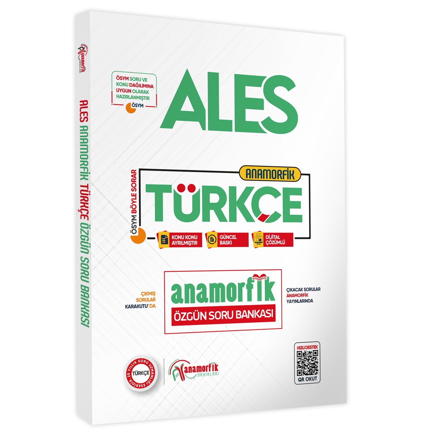 2026 ALES Yeni Sistem Türkçe TEK KİTAP Anamorfik Özgün Soru Bankası Konu Konu Dijital Çözümlü