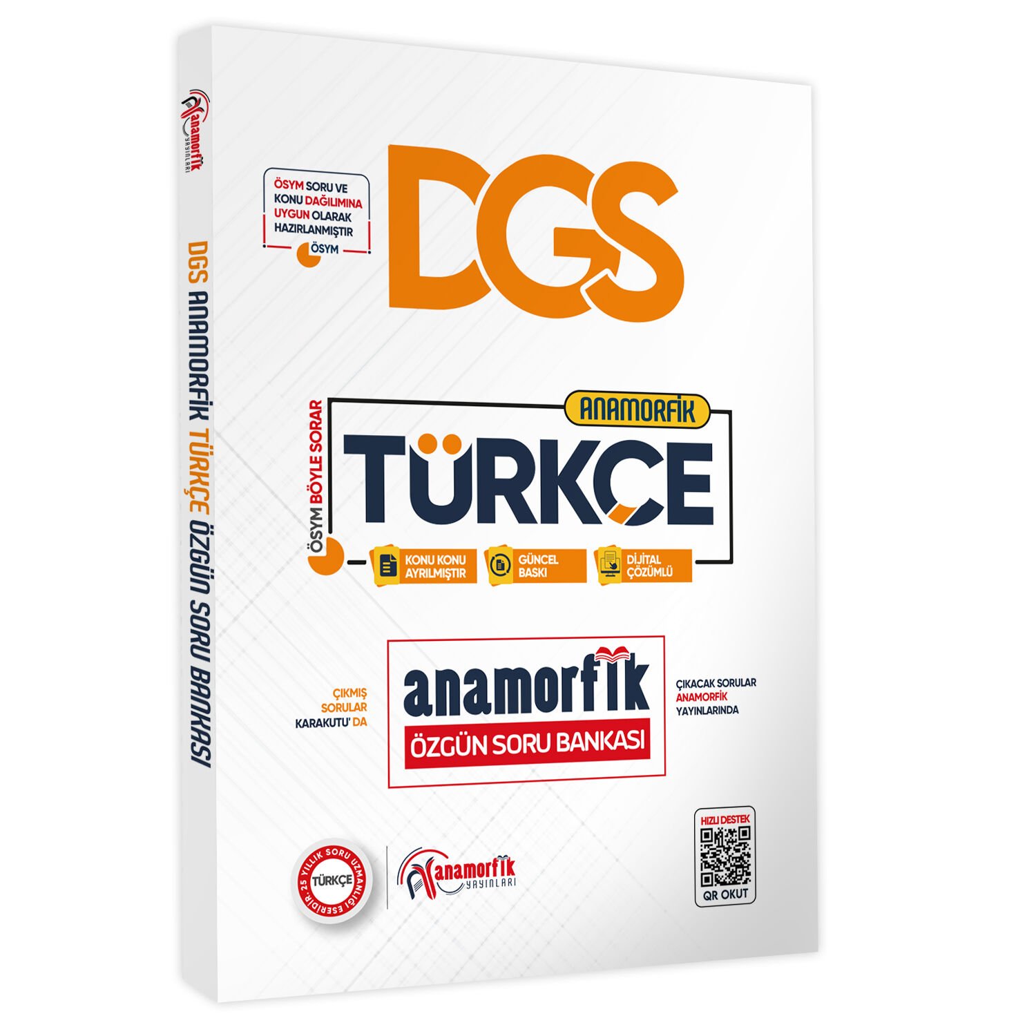 2026 DGS Yeni Sistem Türkçe TEK KİTAP Anamorfik Özgün Soru Bankası Konu Konu Dijital Çözümlü